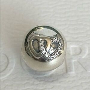 Authentic Pandora CZ Heart Bond Clip Charm